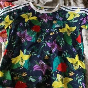 Adidas floral shirt
